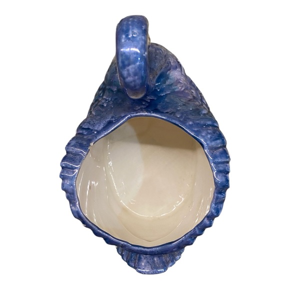 Vintage Swan holder / planter glazed ceramic, blue chips & cracks are present - Picture 5 of 6